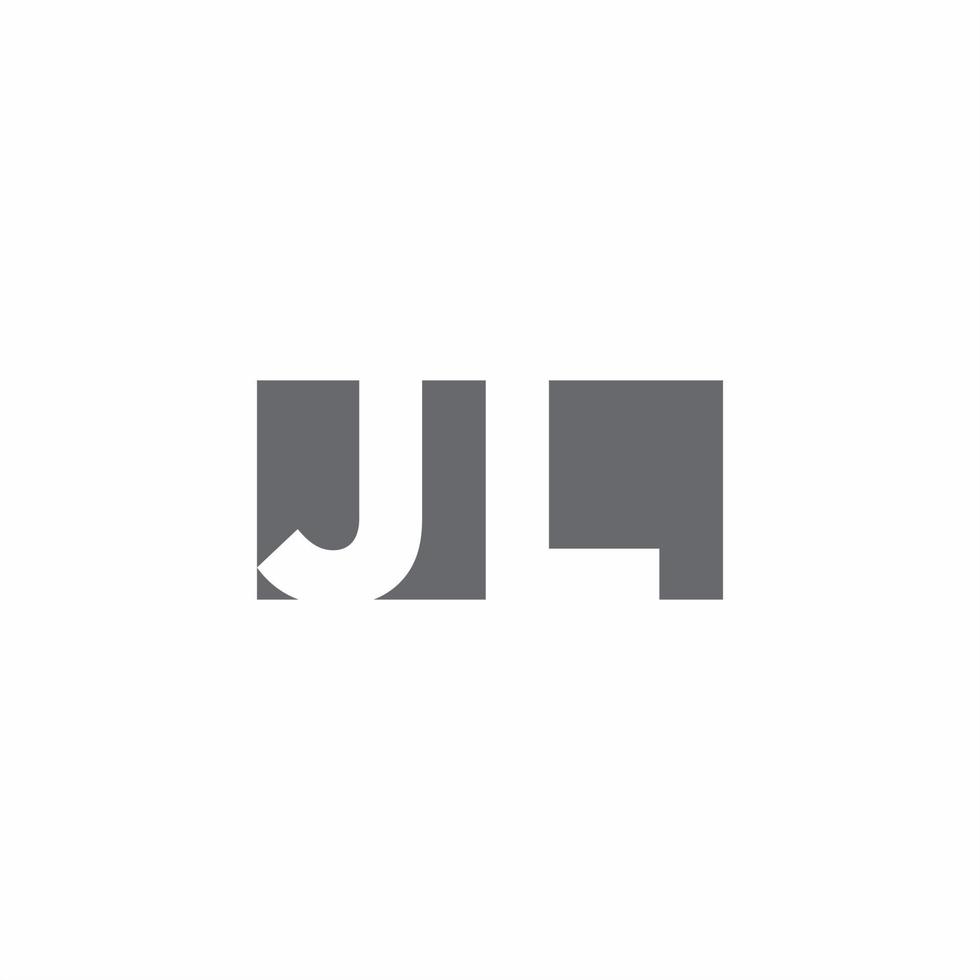 JL Logo monogram with negative space style design template vector