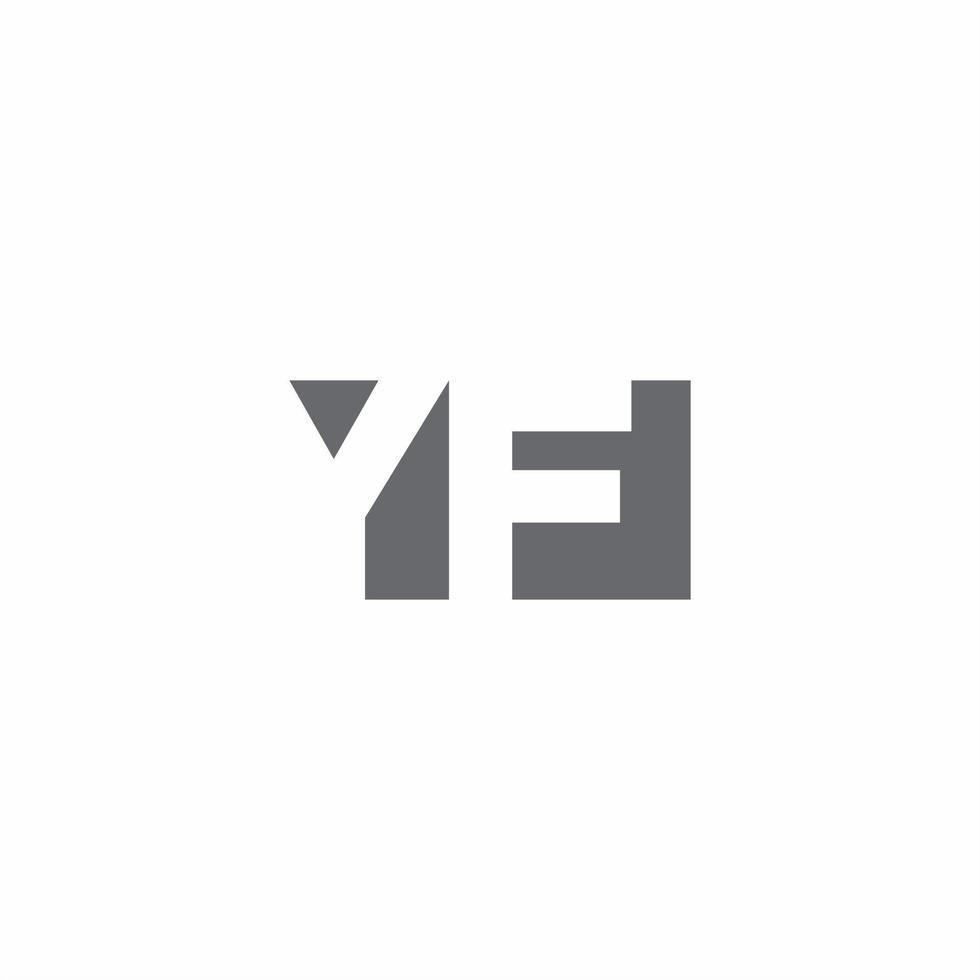 Monograma del logotipo de YF con plantilla de diseño de estilo de espacio negativo vector