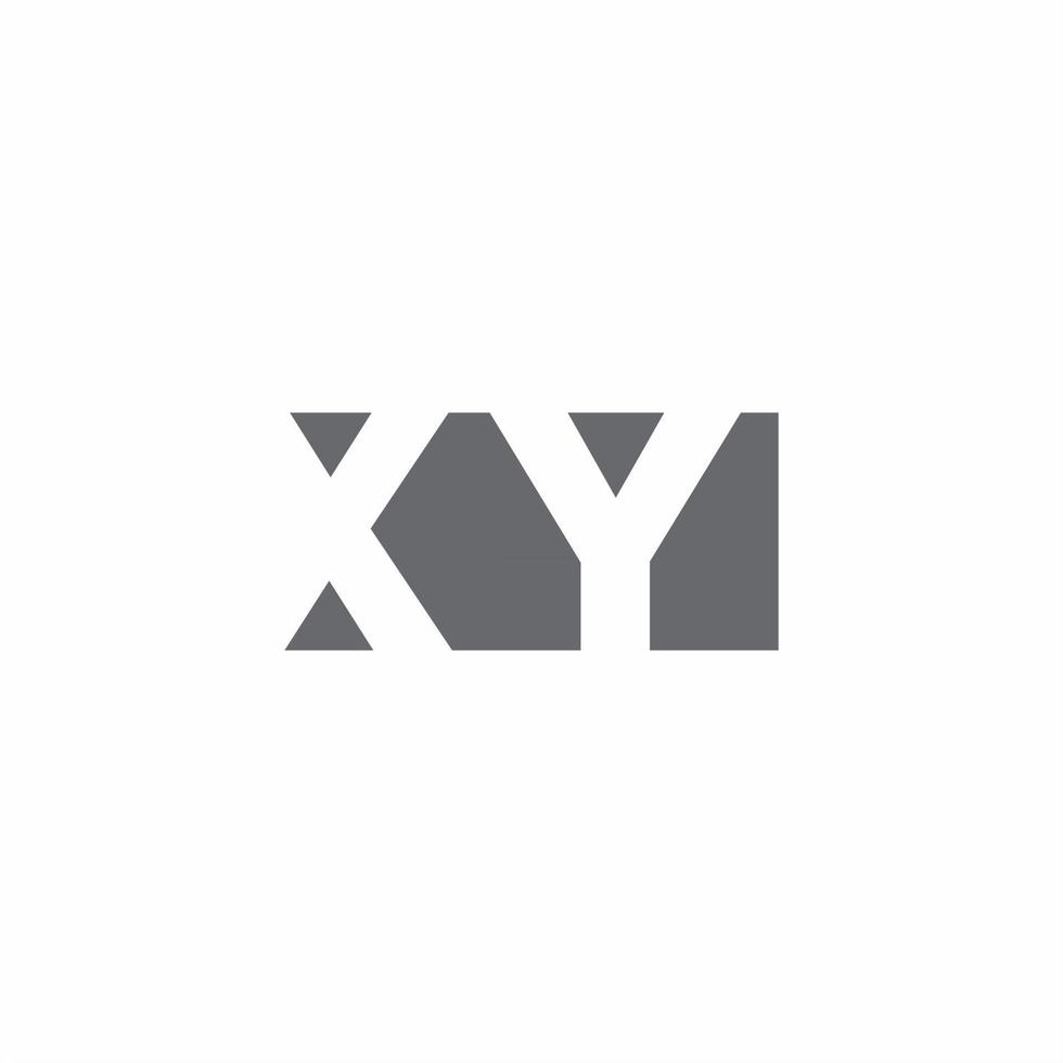 XY Logo monogram with negative space style design template vector