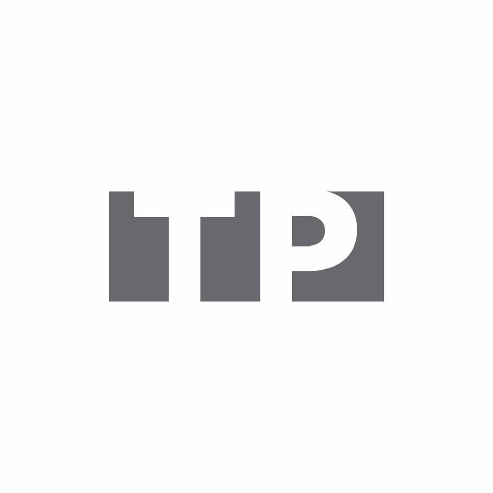 TP Logo monogram with negative space style design template vector