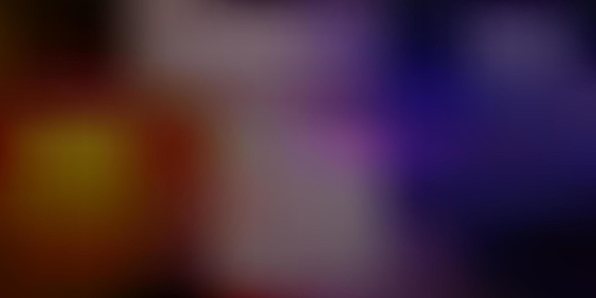 Dark pink, yellow vector gradient blur pattern.
