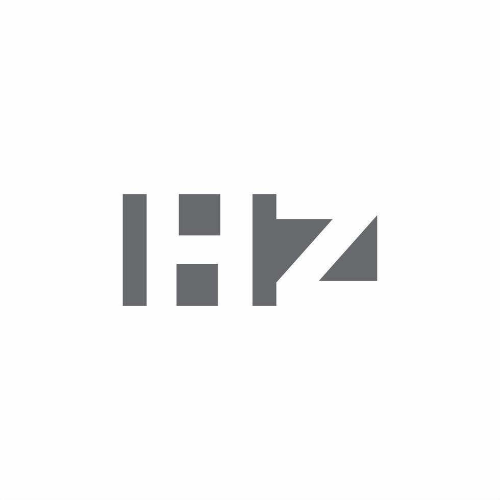 HZ Logo monogram with negative space style design template vector