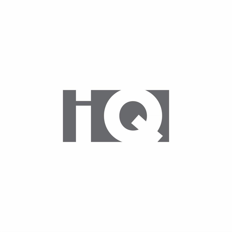 IQ Logo monogram with negative space style design template vector