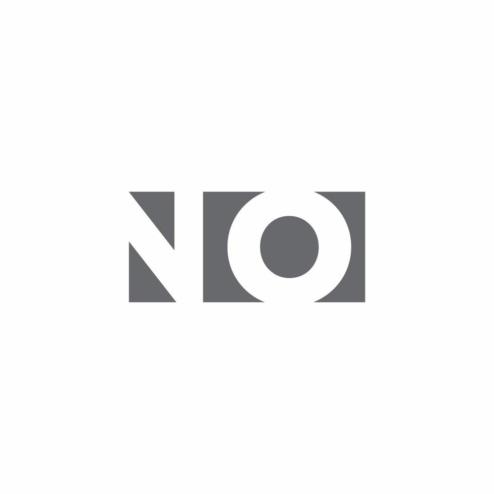 NO Logo monogram with negative space style design template vector