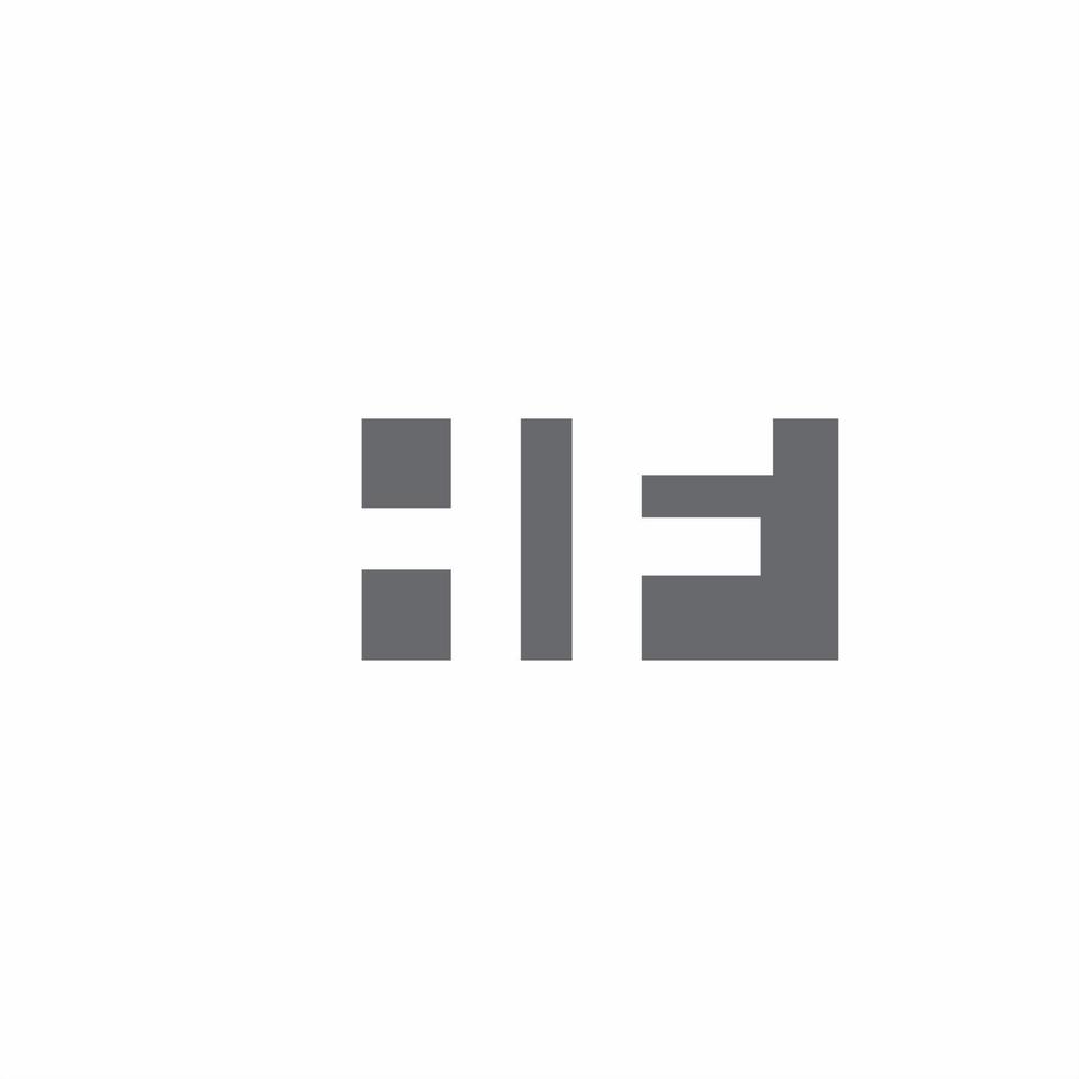 HF Logo monogram with negative space style design template vector