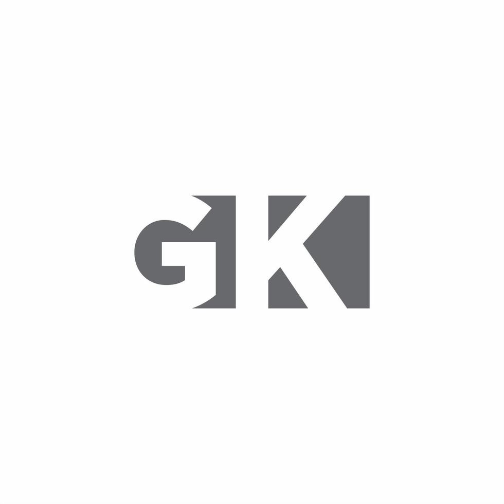 Gk Logo Monogram With Negative Space Style Design Template 2771764 Vector Art At Vecteezy