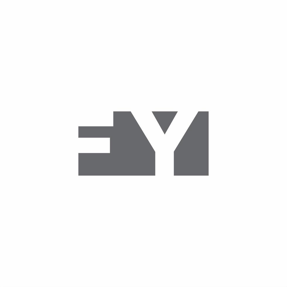 Fy logo monograma con plantilla de diseño de estilo de espacio negativo vector