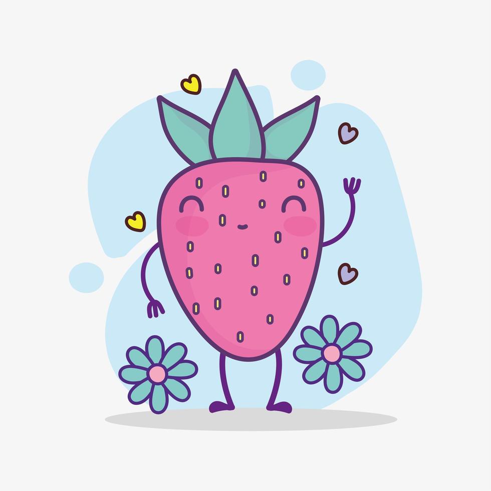 cute strawberry flower cartoon 2771824 Vector Art at Vecteezy