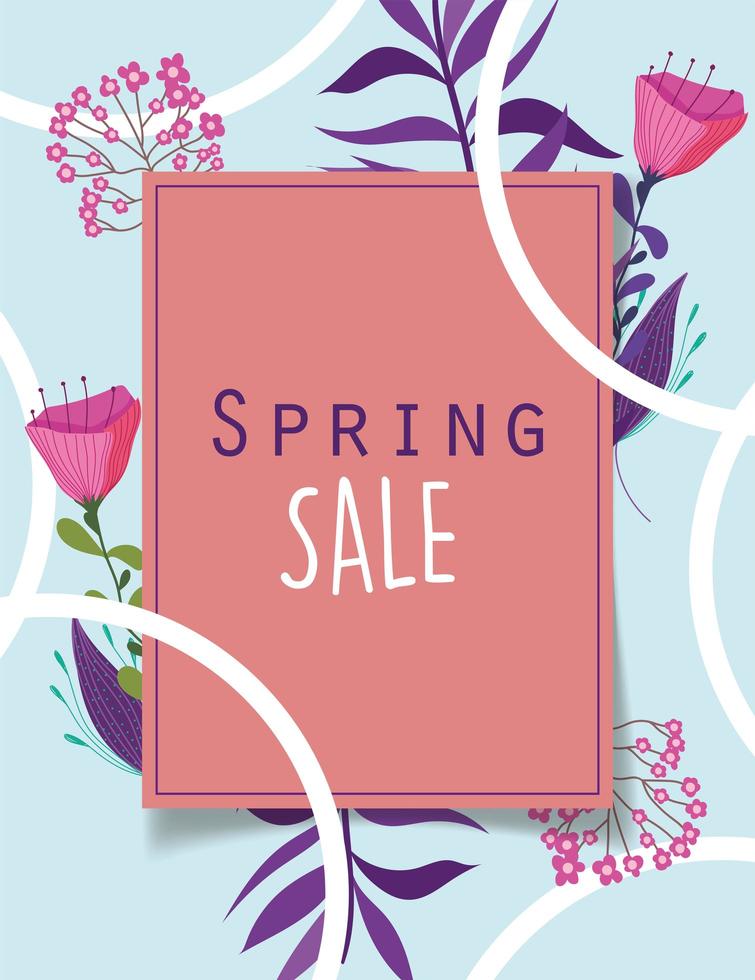 spring sale invitation vector
