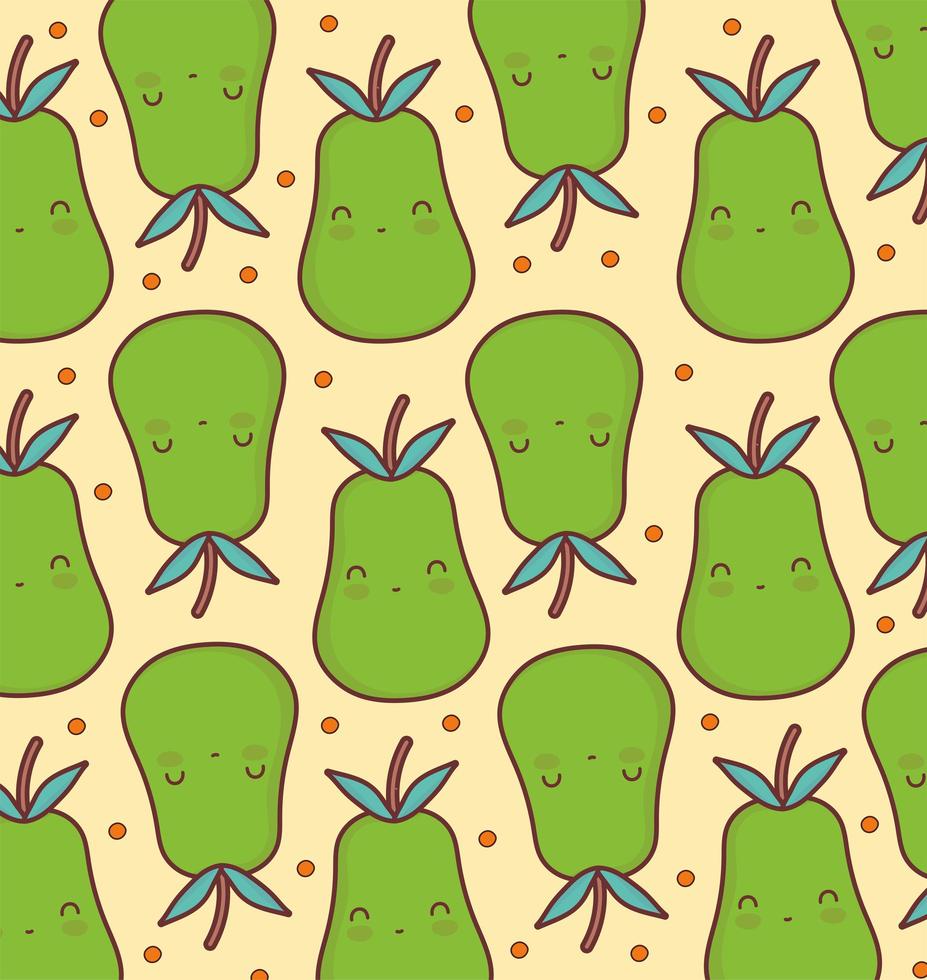 cute pear background vector