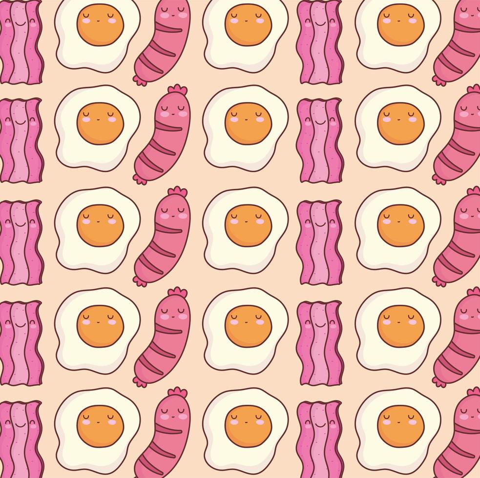 breakfast food pattern vector