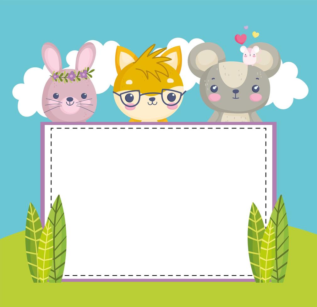 little stuffed animals vector