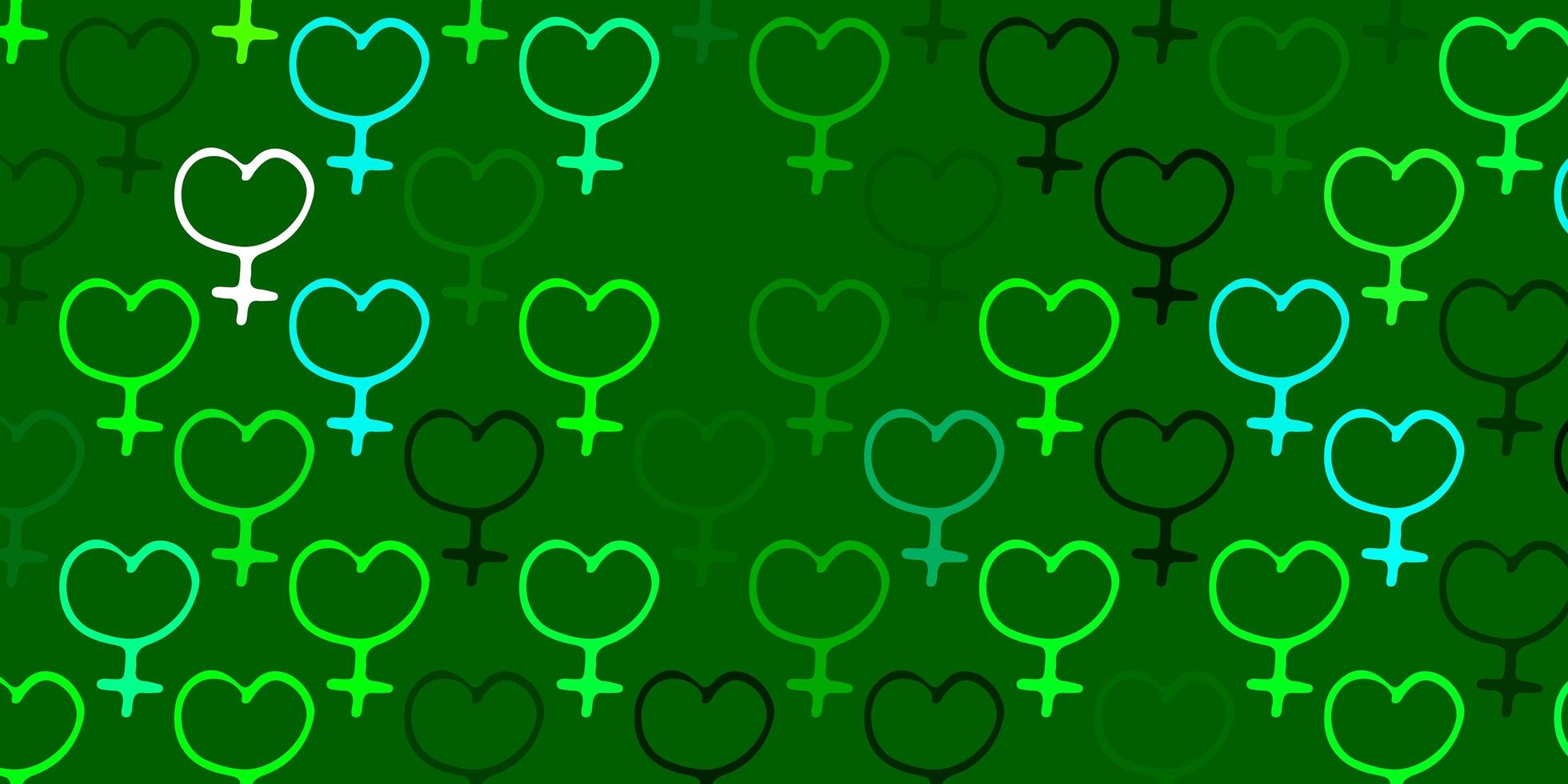 Light Blue, Green vector template with businesswoman signs.