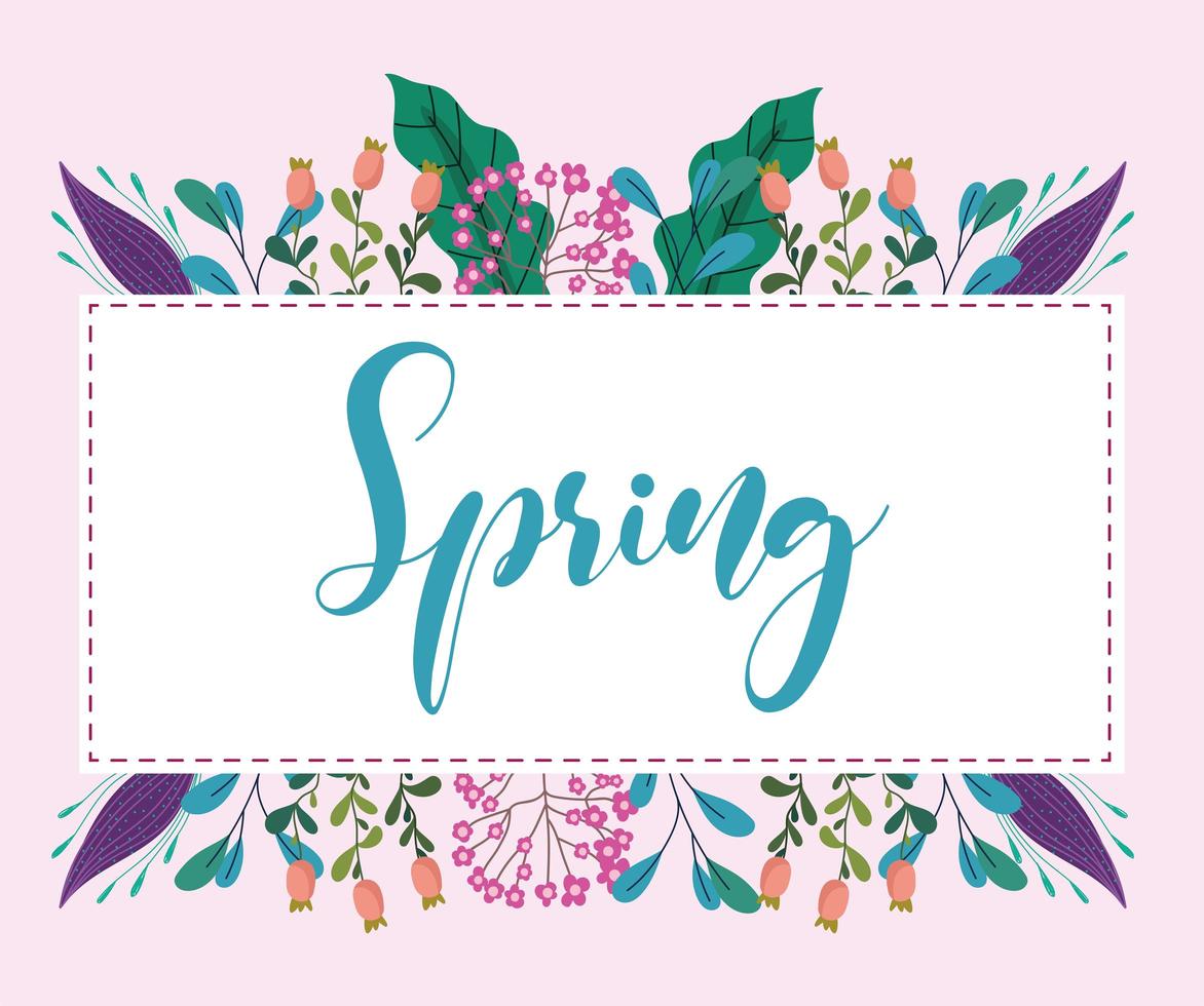 spring flowers sticker vector