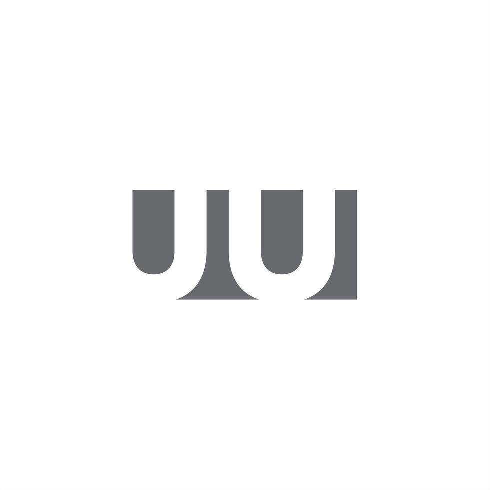 UU Logo monogram with negative space style design template vector