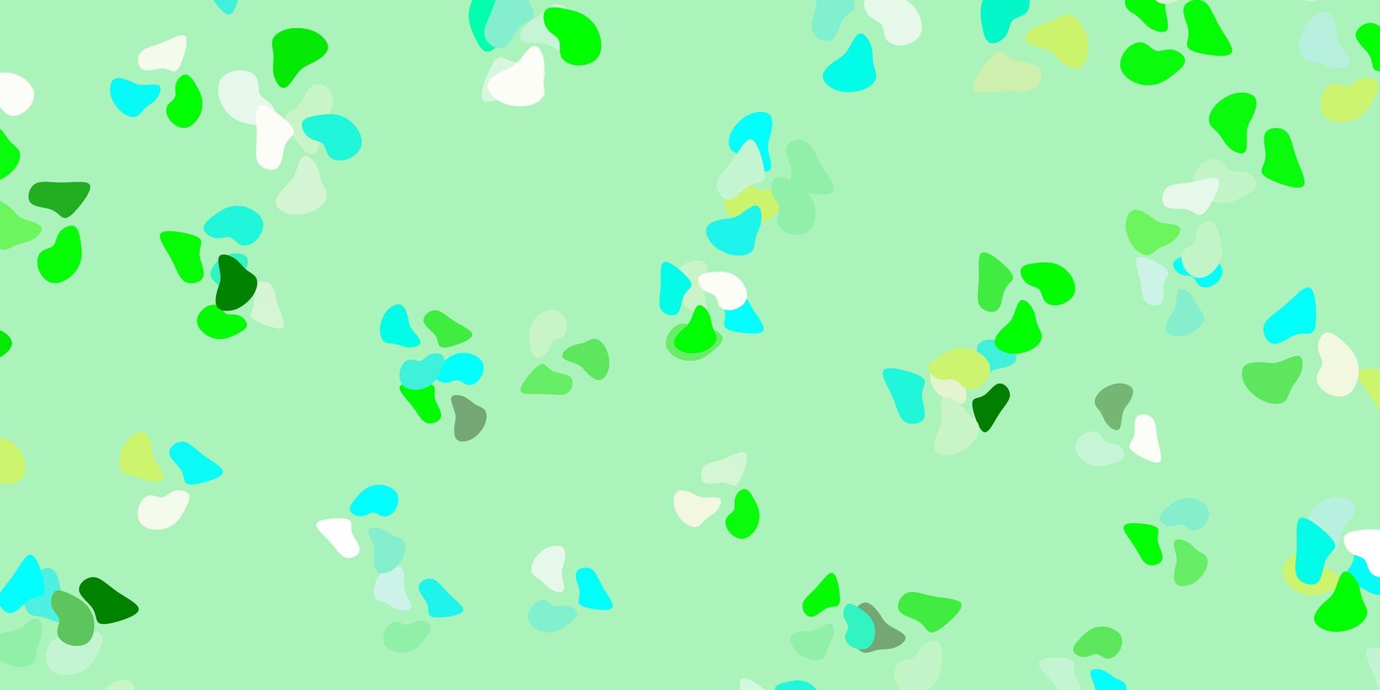 Light blue, green vector background with random forms.