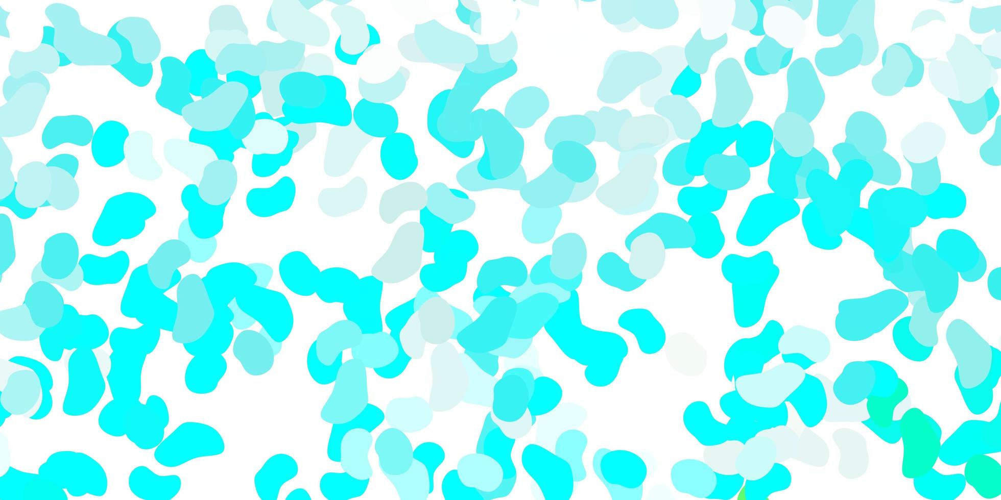 textura de vector azul claro, verde con formas de memphis.