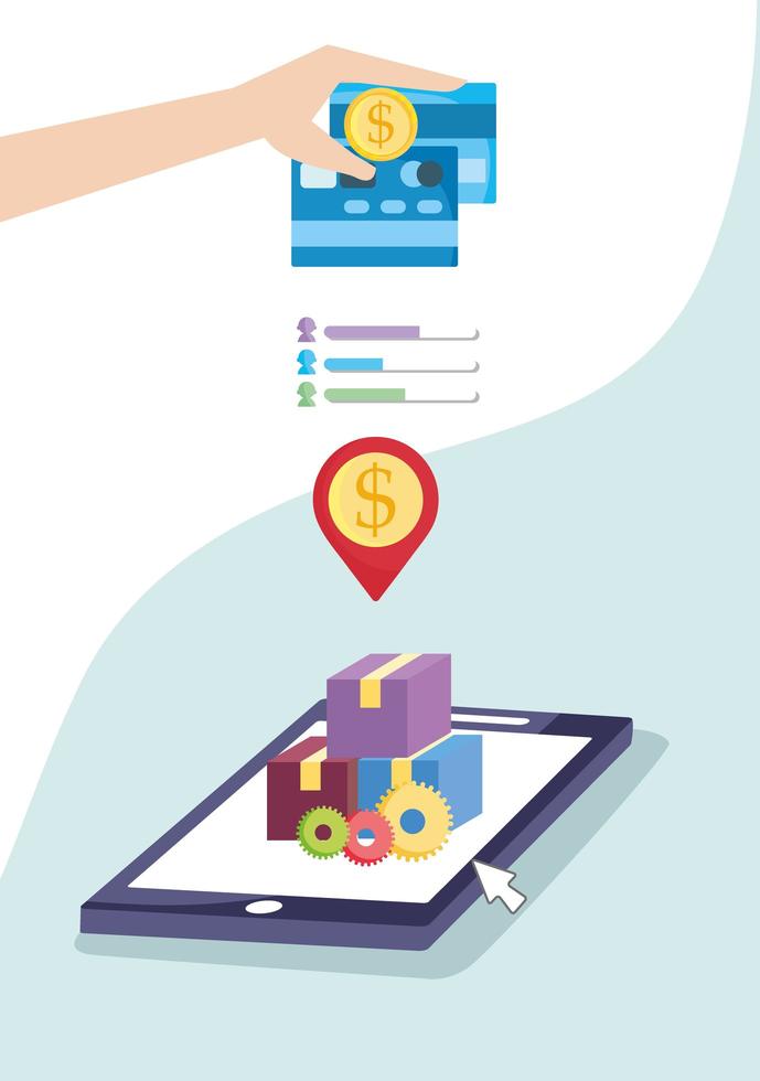 online payment delivery vector