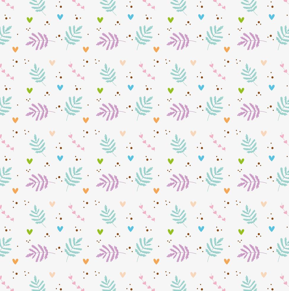 hearts branches pattern vector