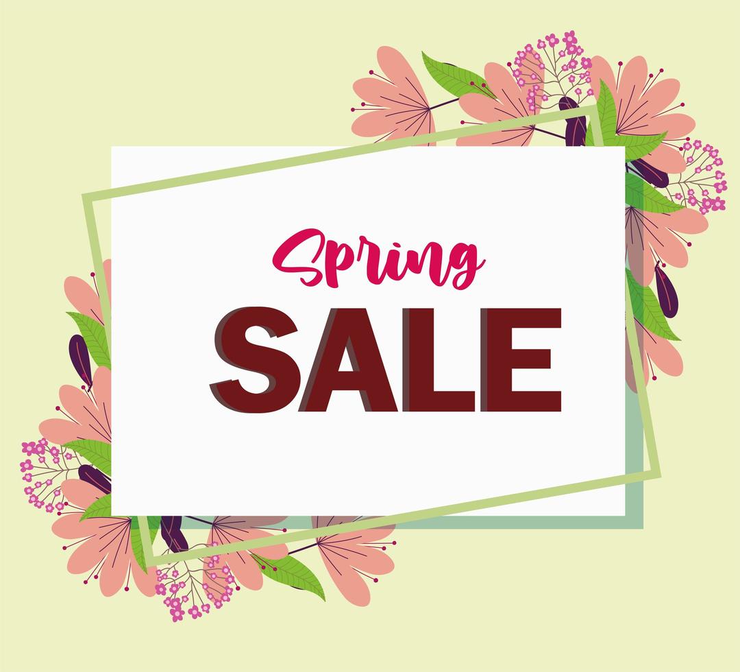 spring sale poster vector