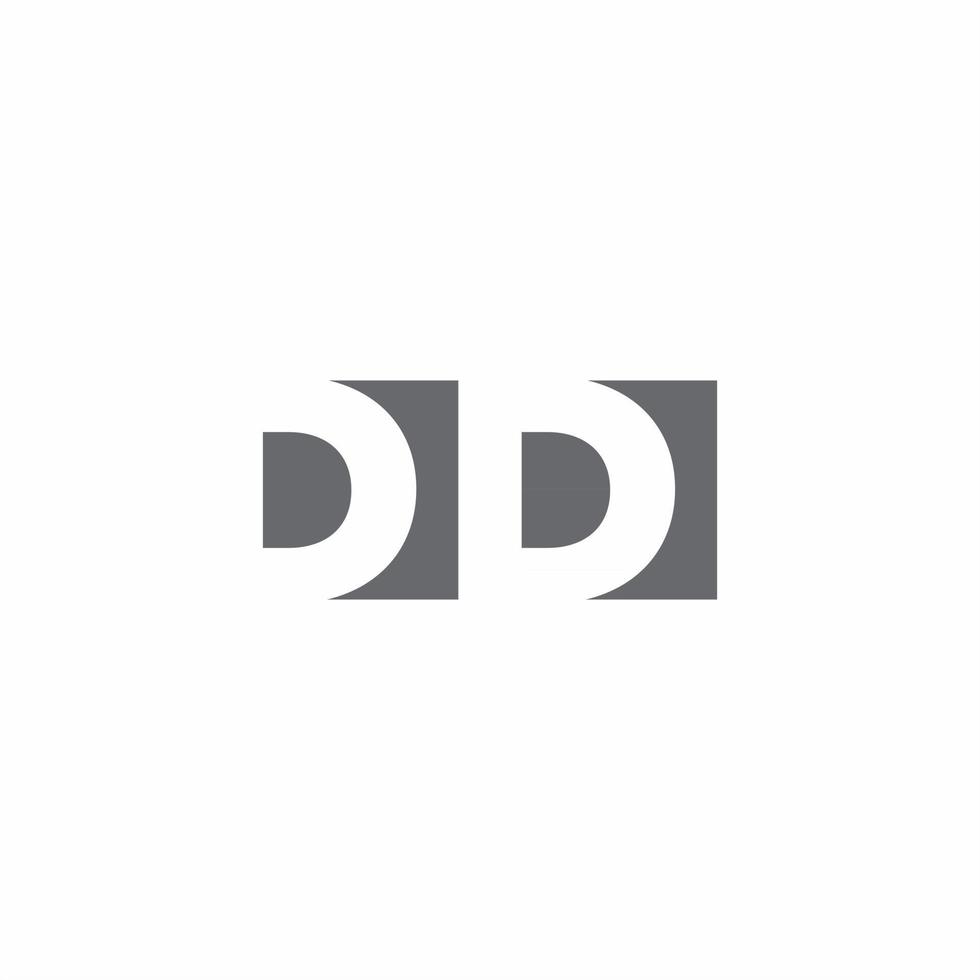 DD Logo monogram with negative space style design template vector