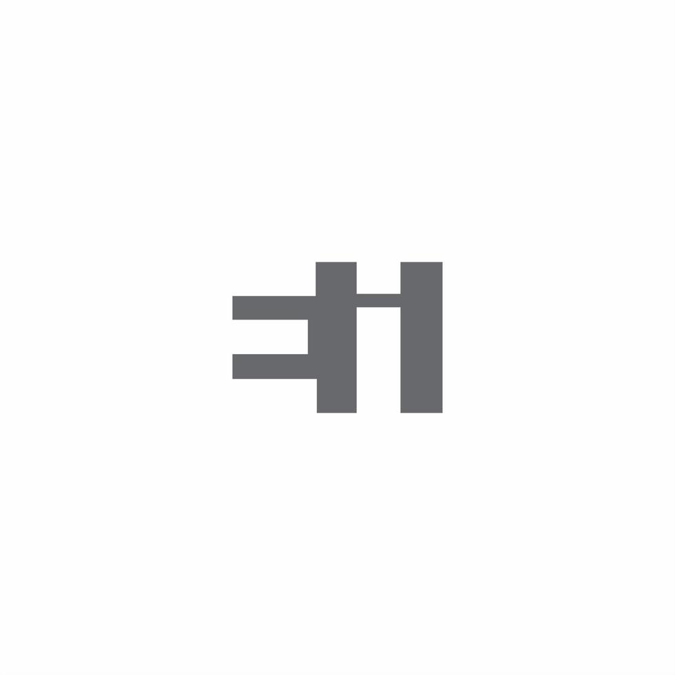 EI Logo monogram with negative space style design template vector