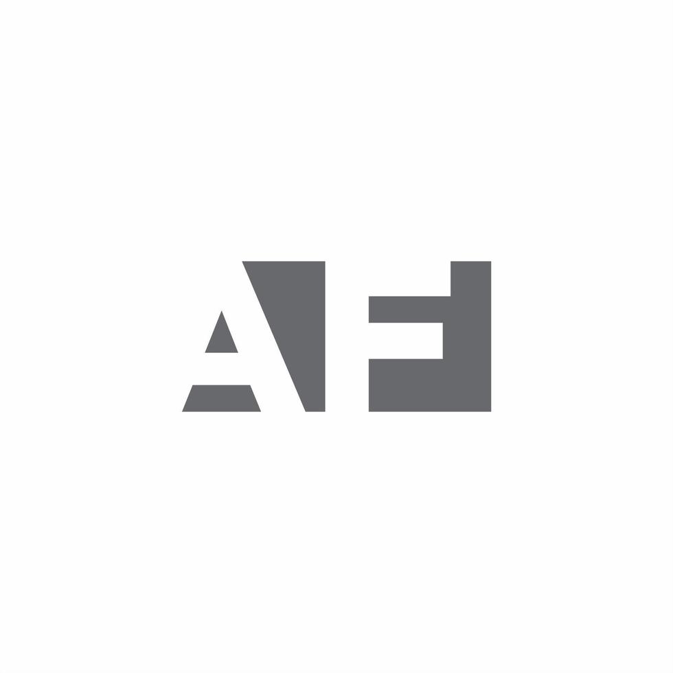 Monograma del logotipo de AF con plantilla de diseño de estilo de espacio negativo vector