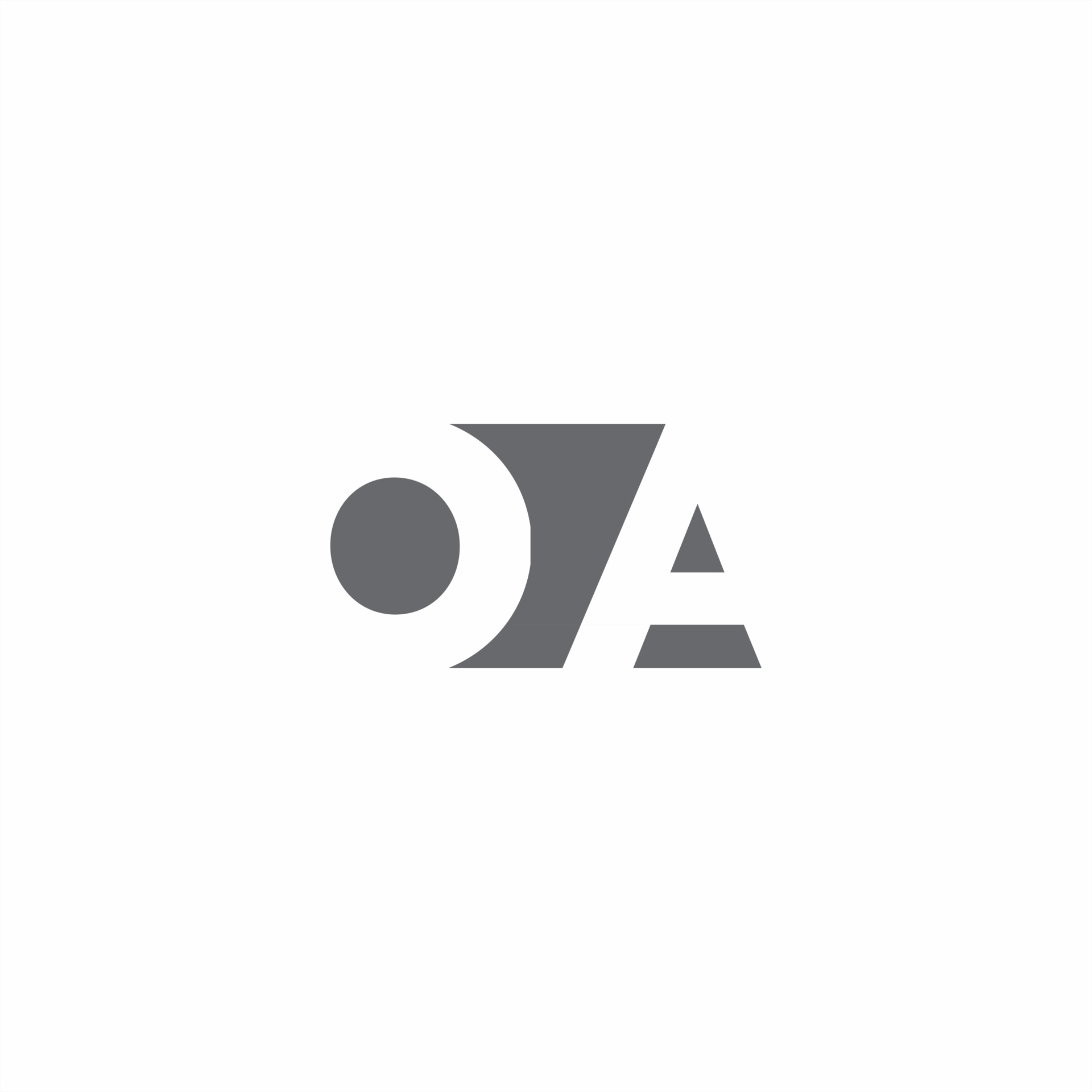 OA logo monograma con plantilla de diseño de estilo de espacio negativo