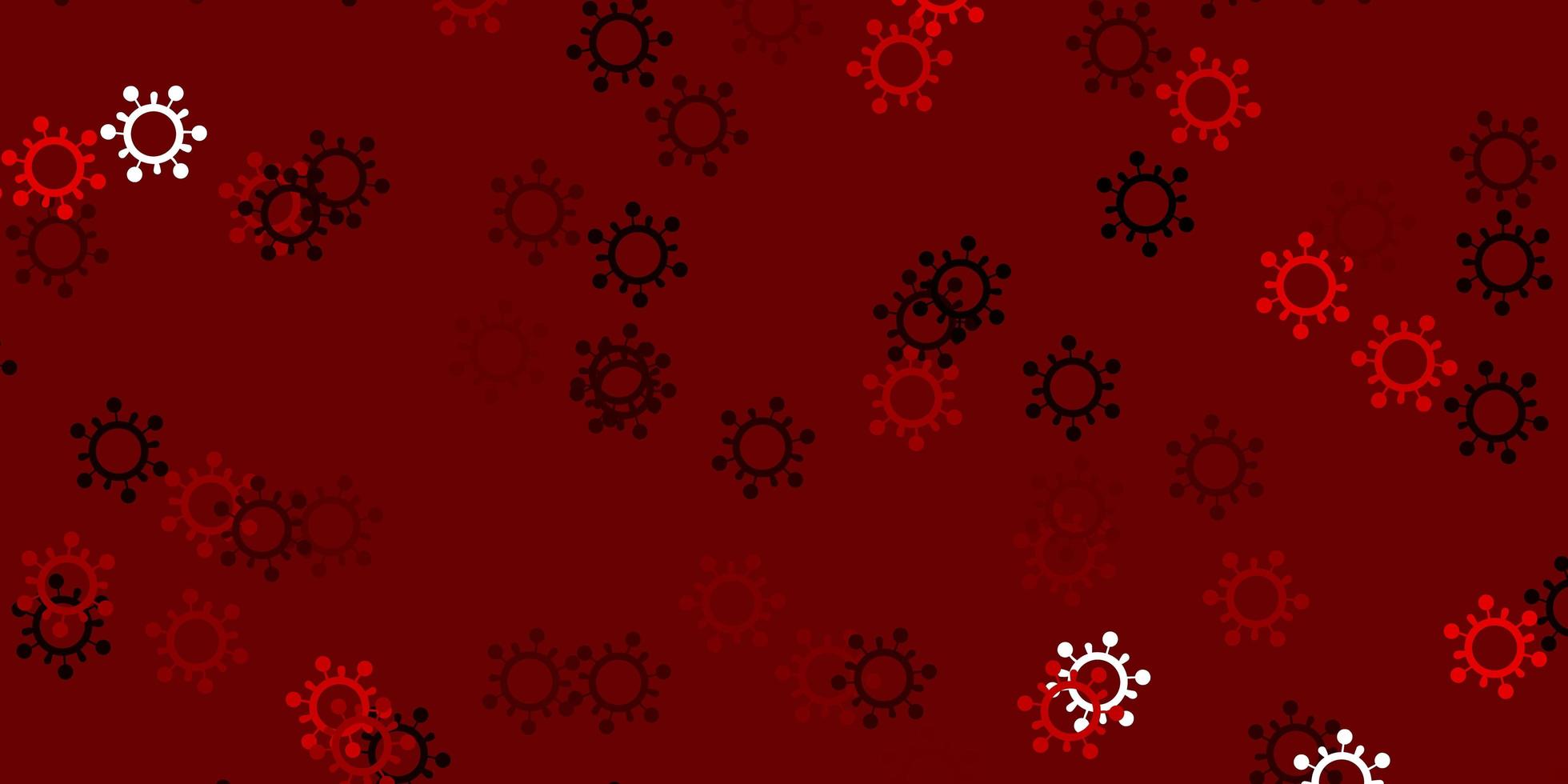 Light red vector backdrop with virus symbols.