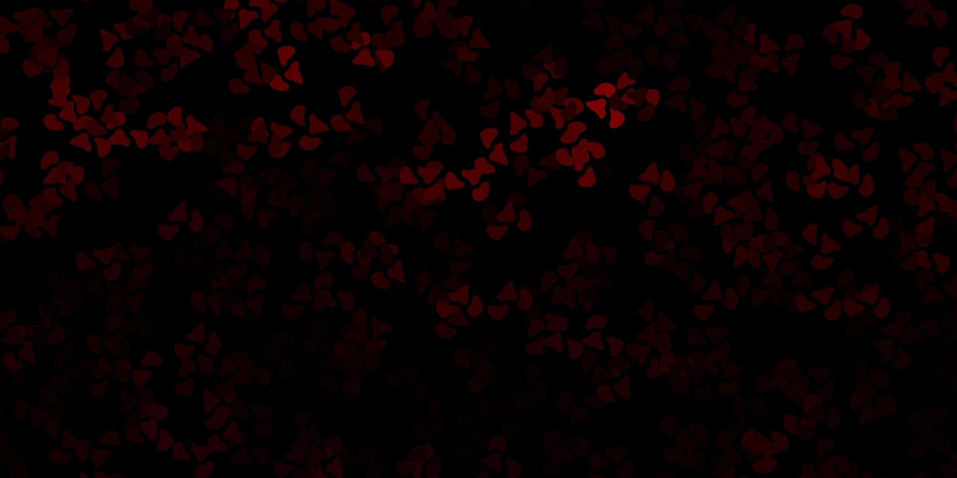 Dark red vector background with random forms.