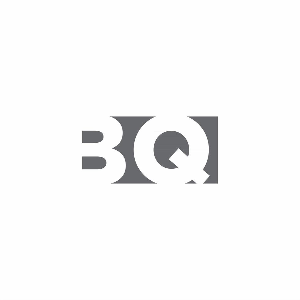 BQ Logo monogram with negative space style design template vector