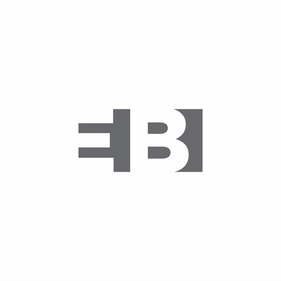 EB Logo monogram with negative space style design template vector