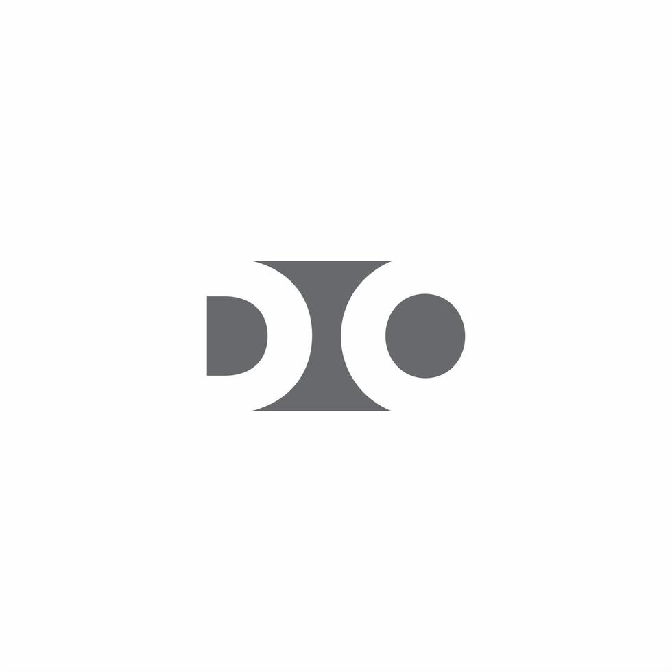 hacer logo monograma con plantilla de diseño de estilo de espacio negativo vector