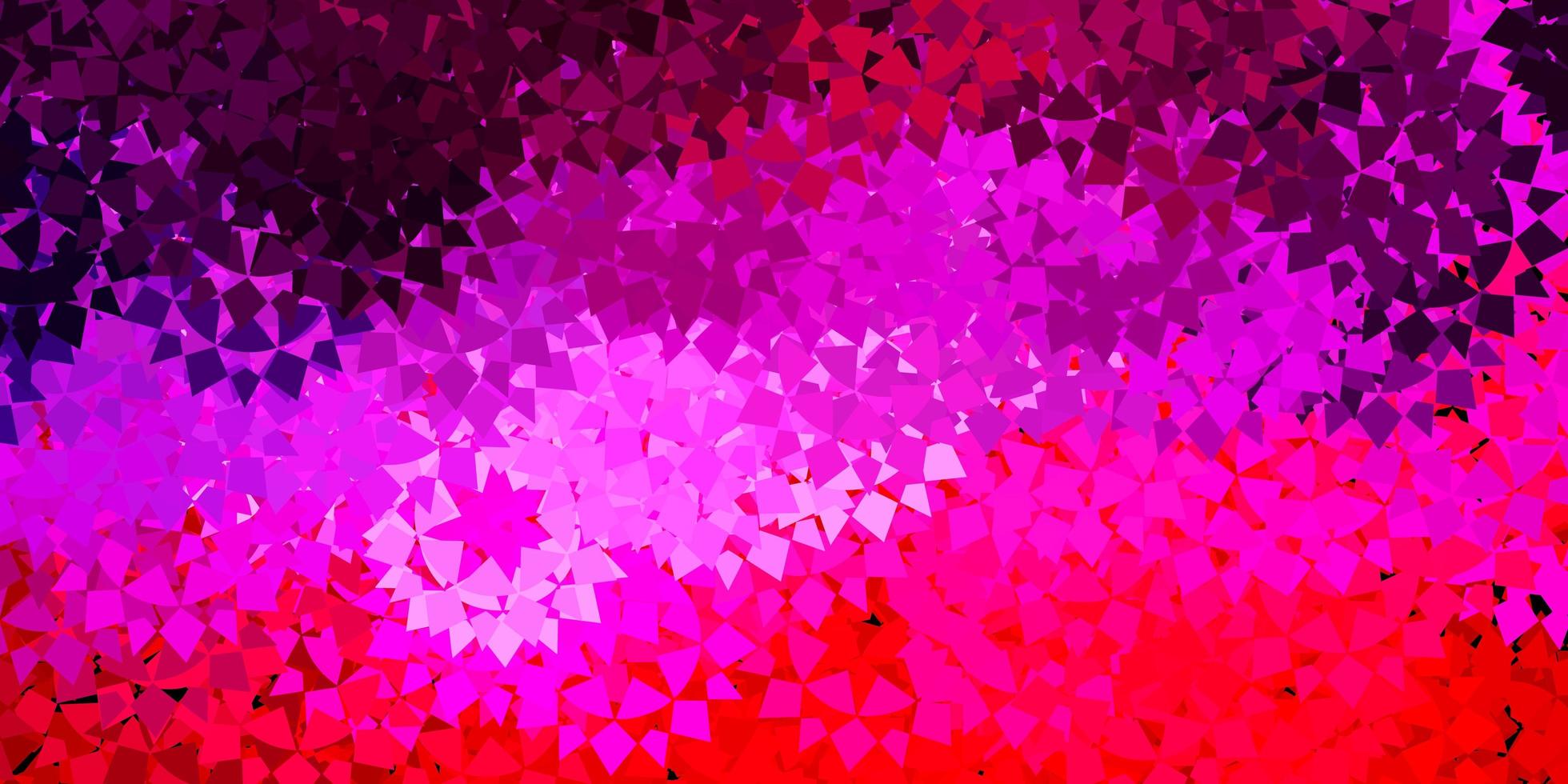 Light purple, pink vector pattern with polygonal shapes.