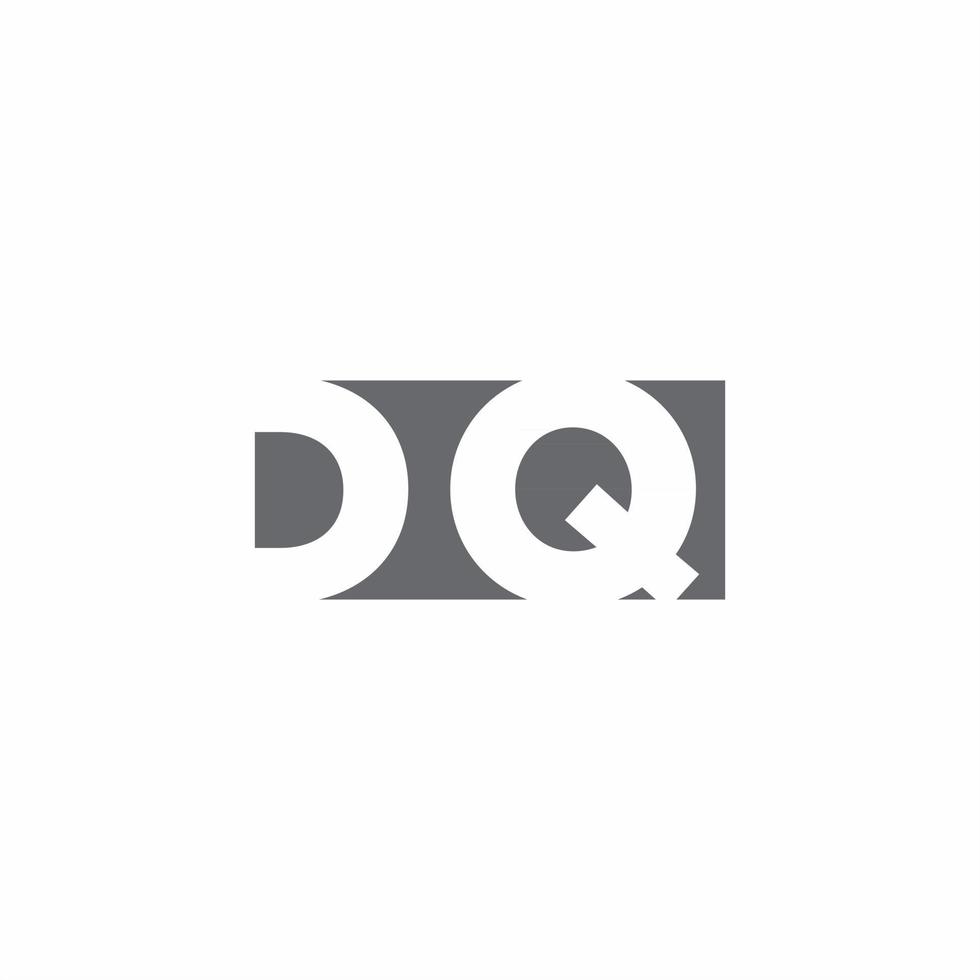 DQ Logo monogram with negative space style design template vector