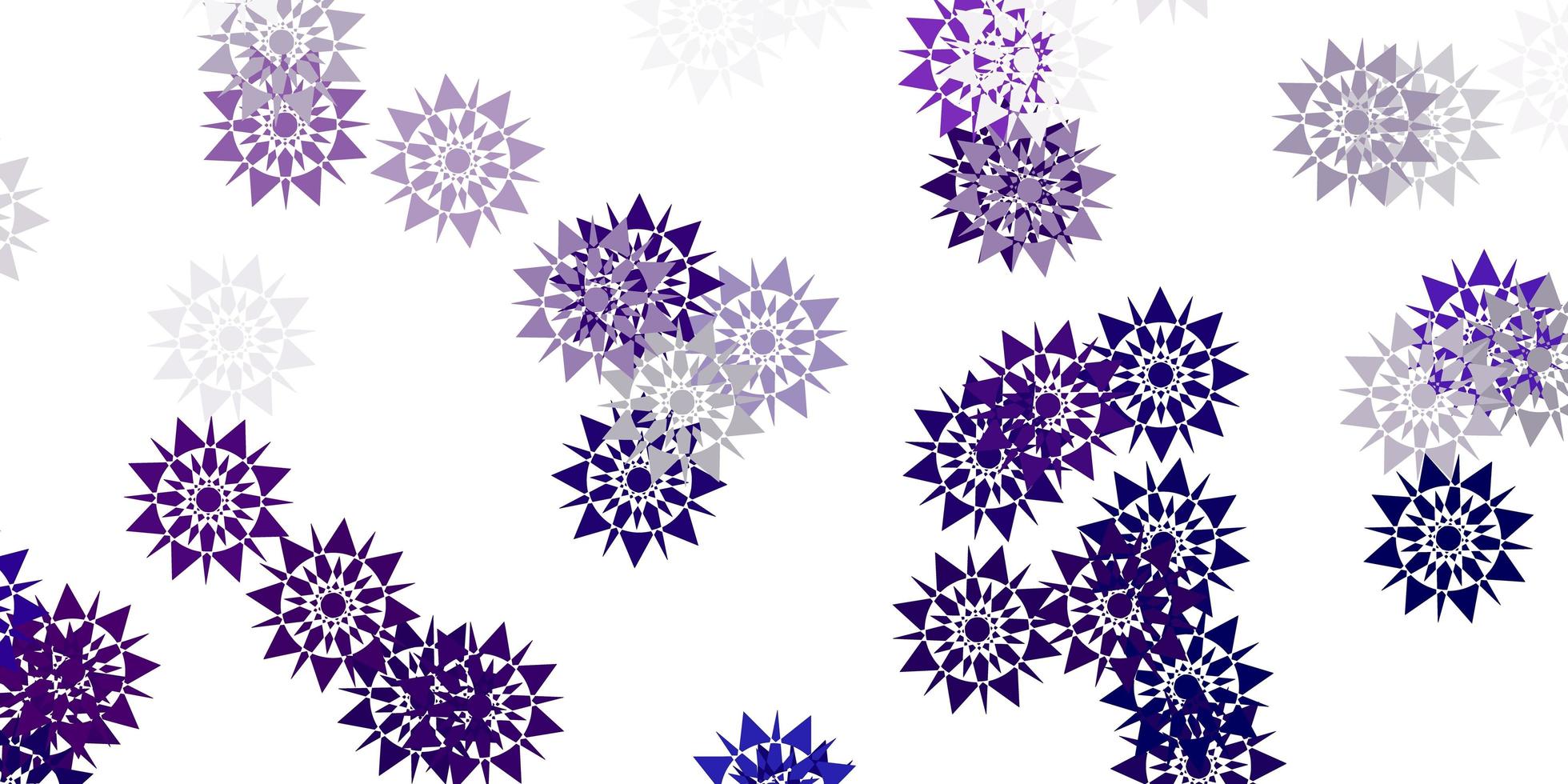 Light purple vector texture with bright snowflakes.