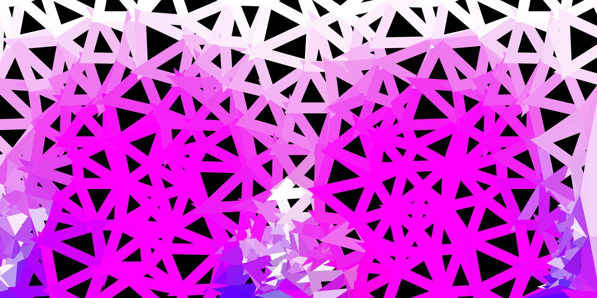 Fondo de triángulo abstracto de vector púrpura, rosa claro.
