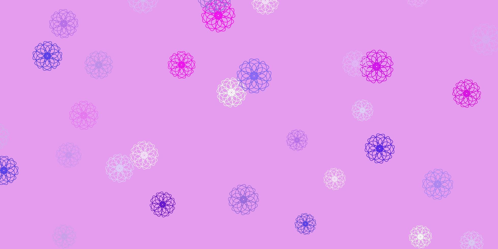 Light purple, pink vector natural layout with flowers.