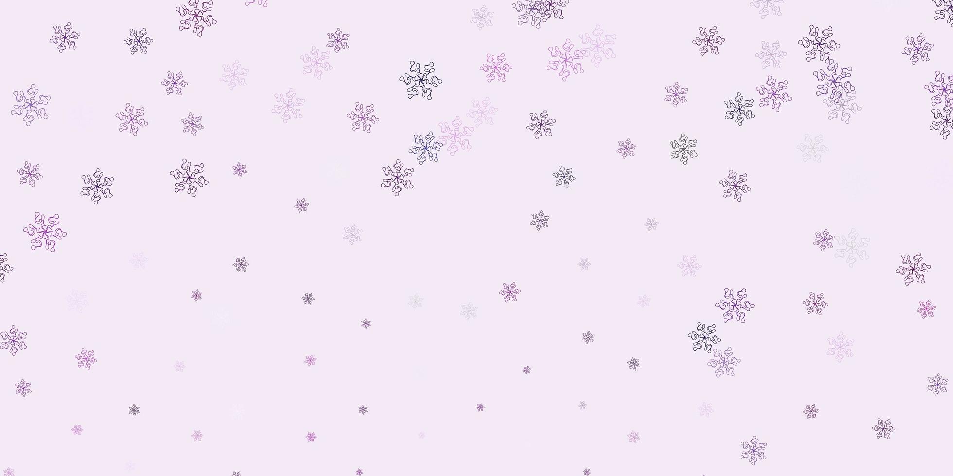 Light purple vector doodle background with flowers.