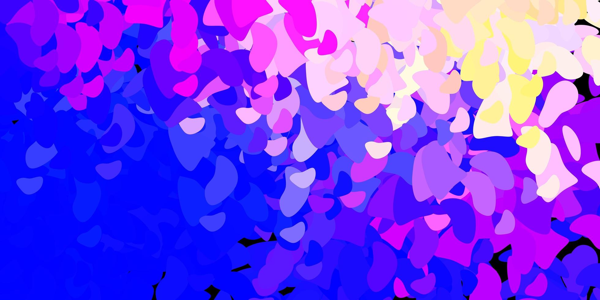 Light pink, blue vector backdrop with chaotic shapes.