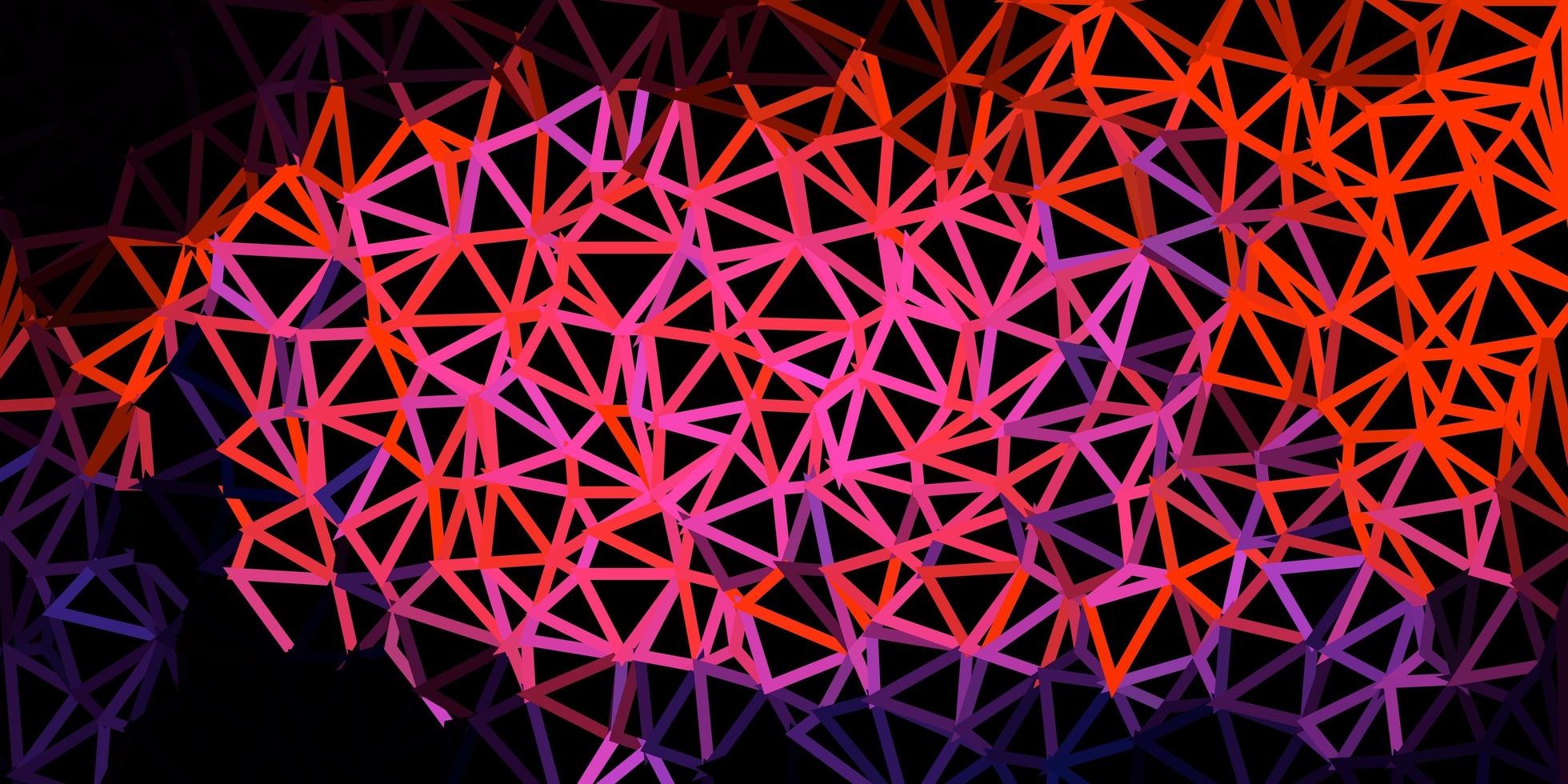 Dark pink, red vector polygonal background.