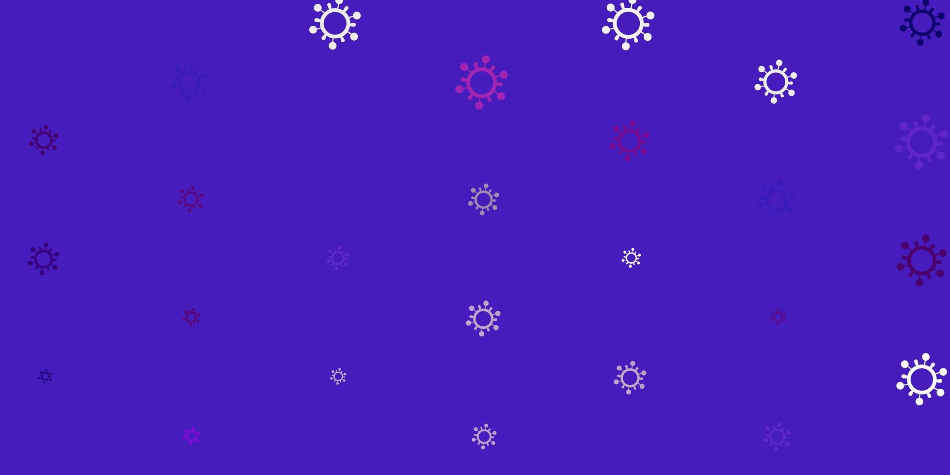 Light Purple vector texture with disease symbols.