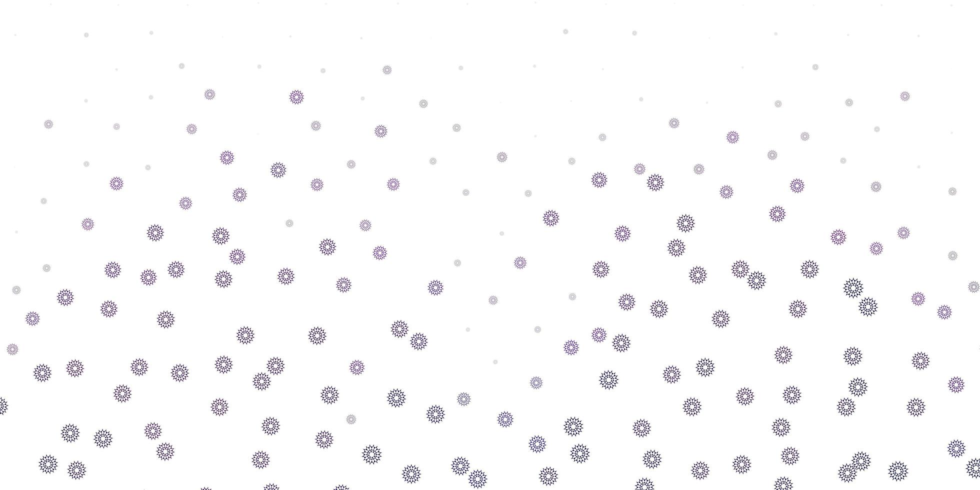 Light purple vector natural layout with flowers.