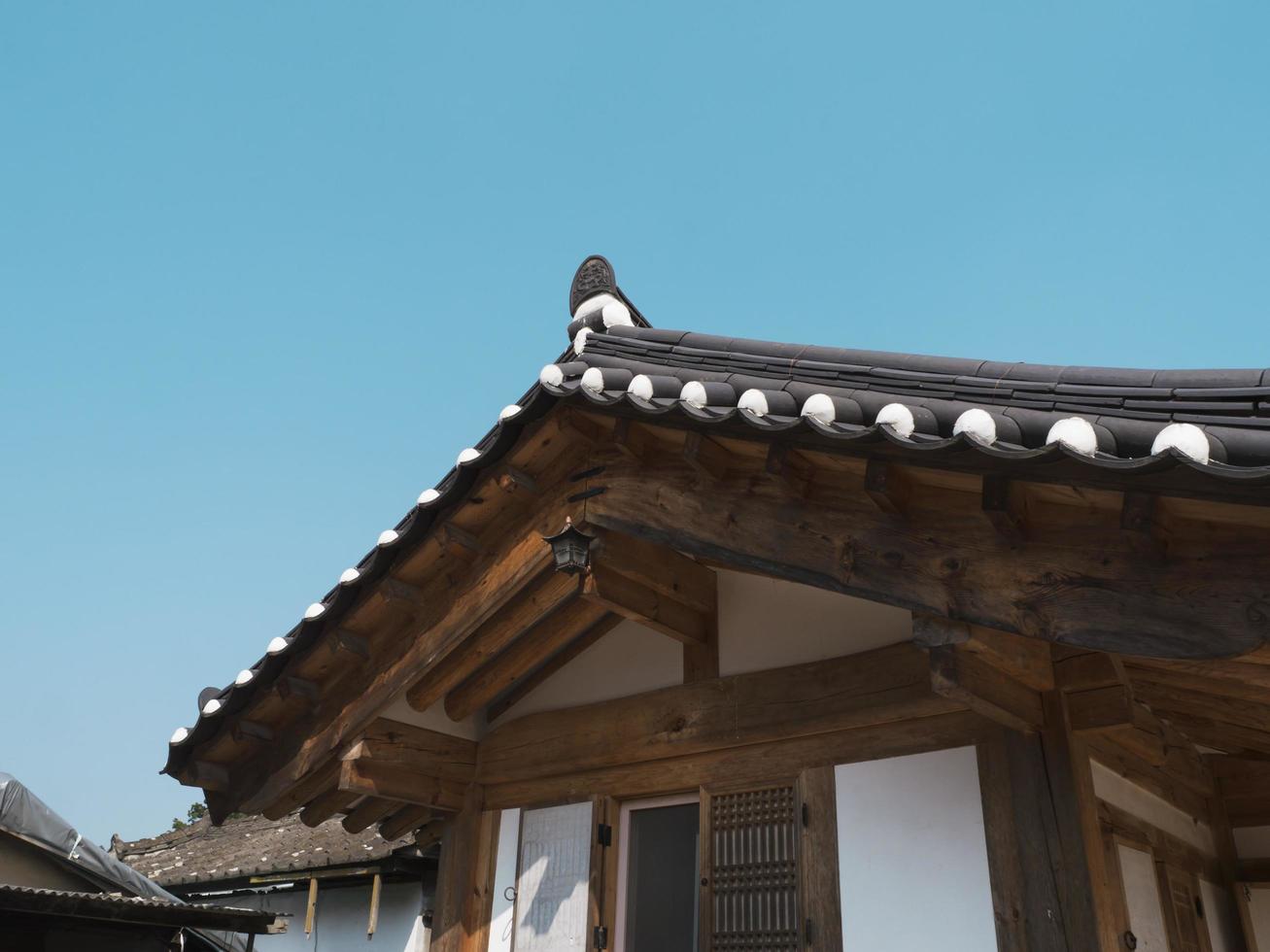 Asian house in a traditional village in South Korea photo