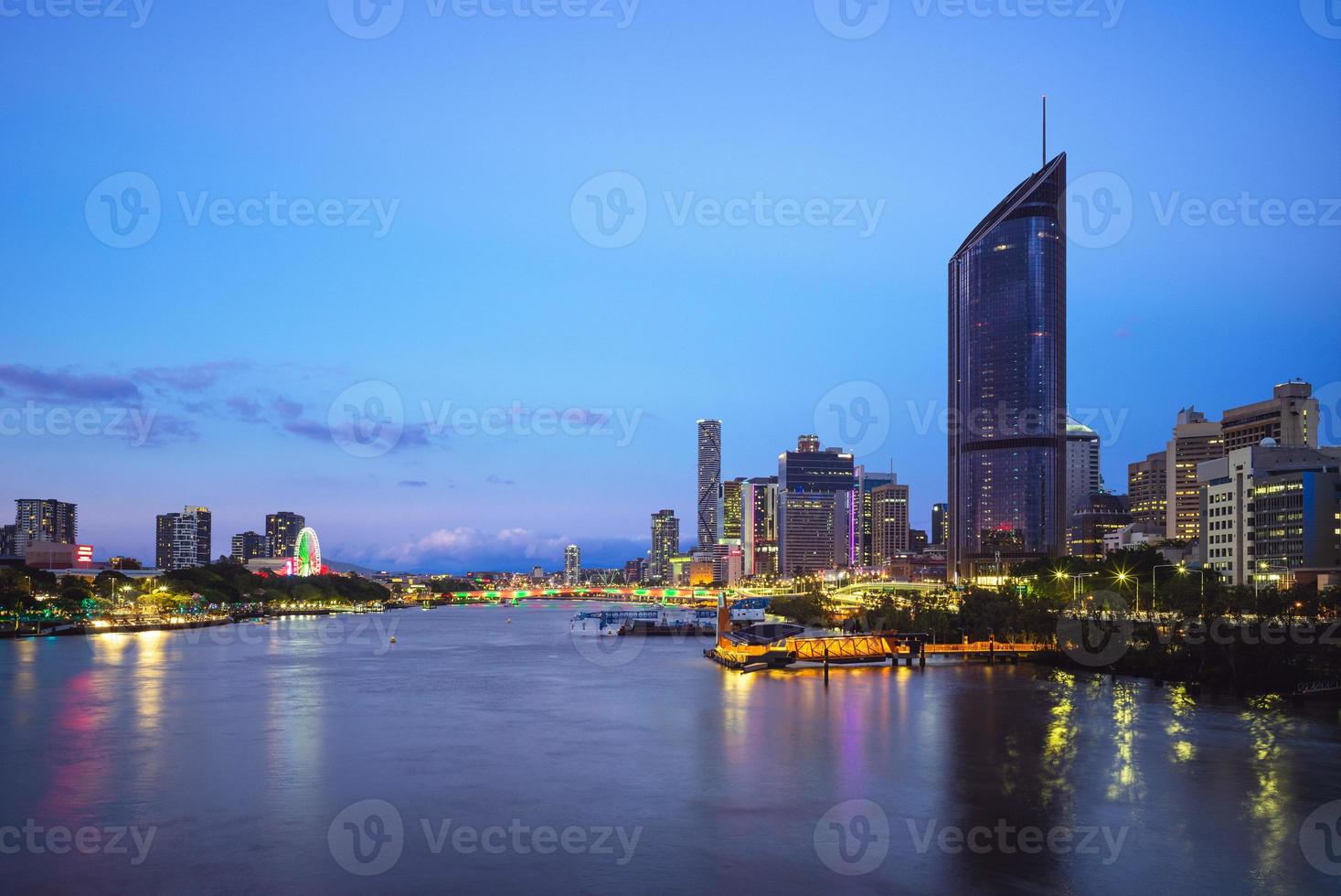 Horizonte de Brisbane, capital de Queensland, Australia foto