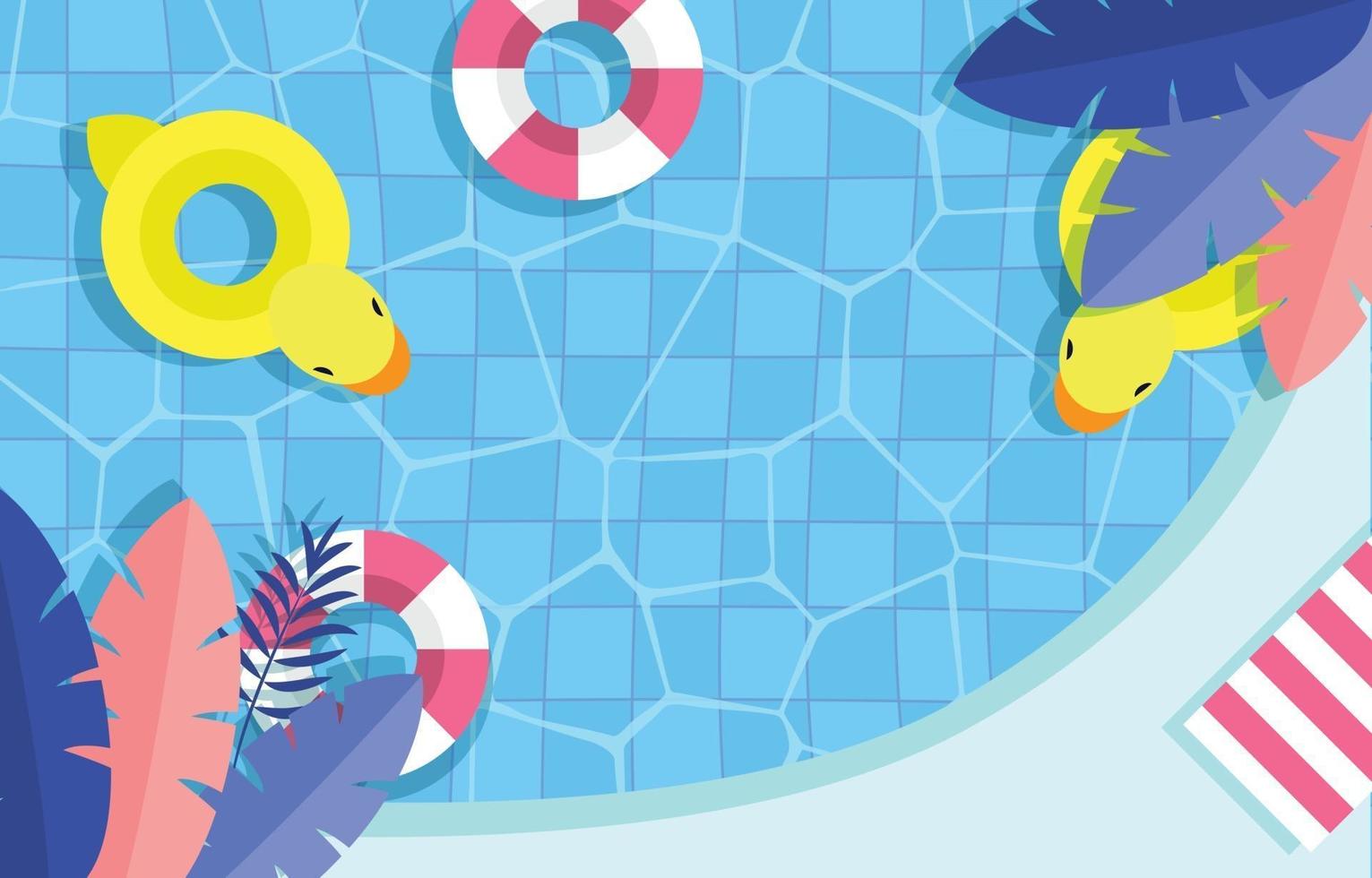 Swimming Pool in Summer vector