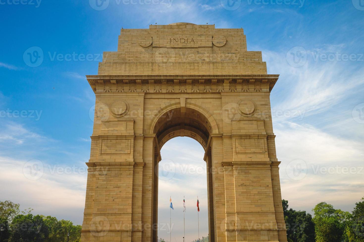 Puerta de la India también conocido como All India War Memorial en Nueva Delhi, India foto