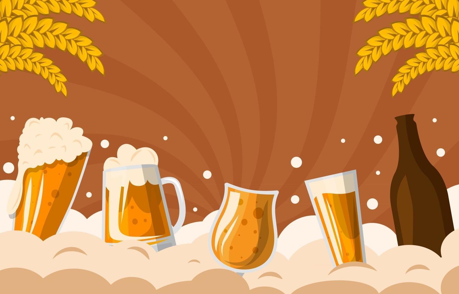 Celebration of Beer Background vector
