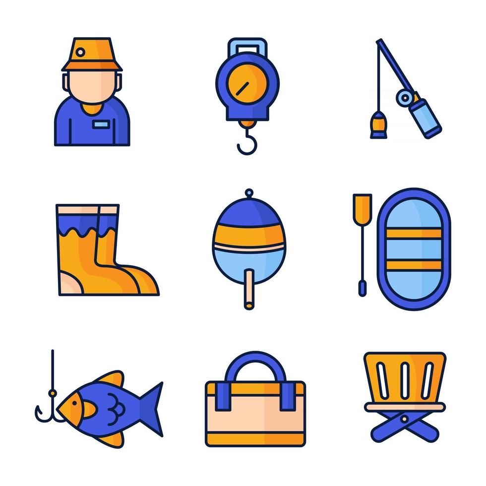 Fishing Icon Collection vector