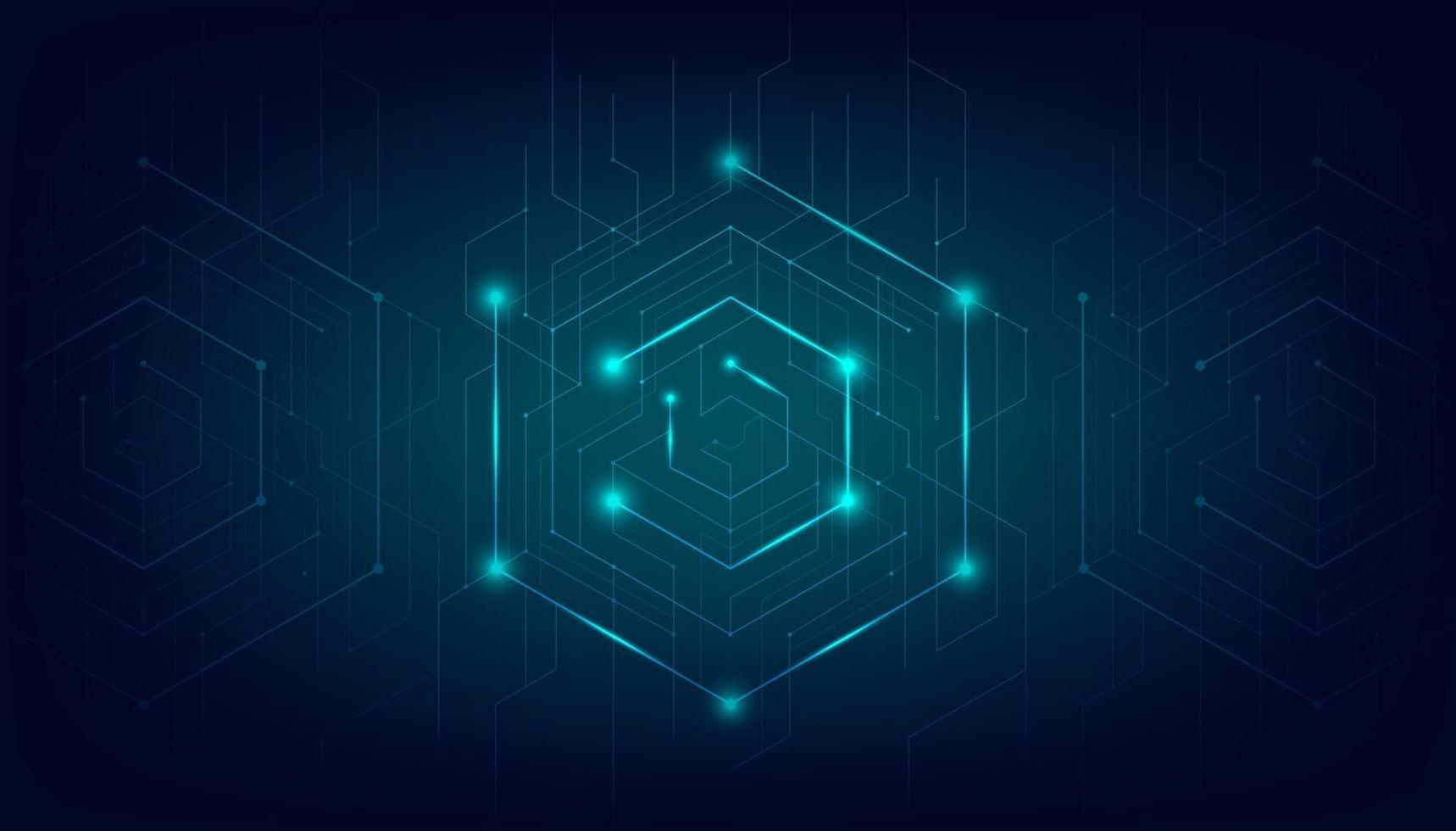 Abstract lines and dots connect background. Technology connection digital data and big data concept. vector